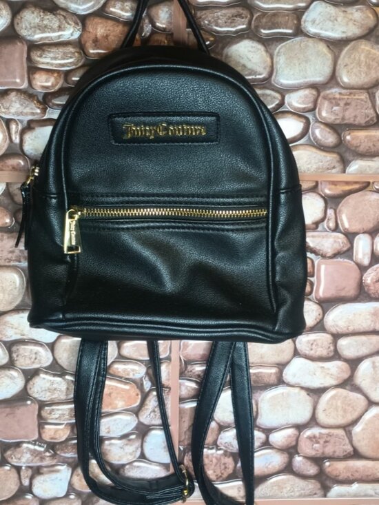 Juicy Couture Mini Backpack Purse Black Gold Hardware Pre-owned Good Condition main image 7